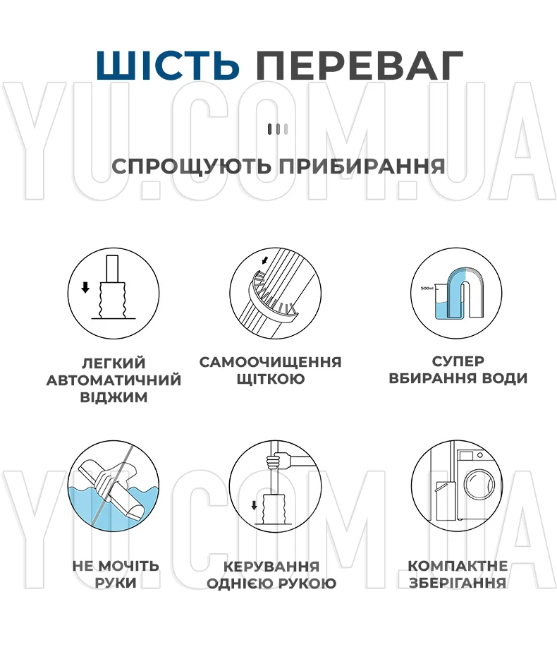Швабра та відро із самоочищенням та віджимом MOP MD-01